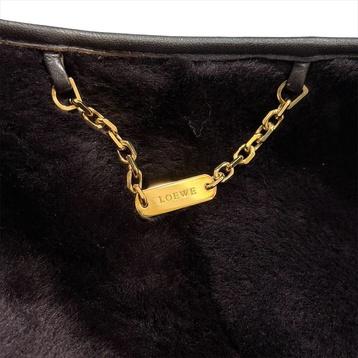 Loewe Mouton Lambskin Gradient Long Coat Brown