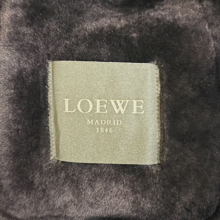Loewe Mouton Lambskin Gradient Long Coat Brown