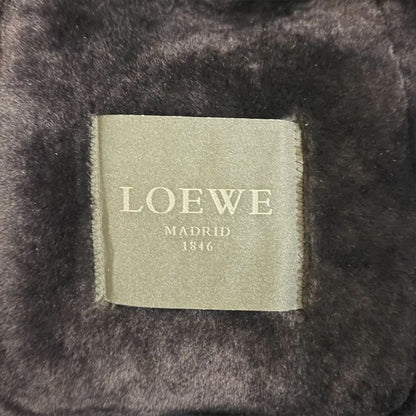 Loewe Mouton Lambskin Gradient Long Coat Brown