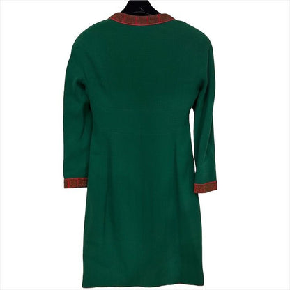 Chanel Super CC Logo Button Vintage Coat Jacket Green