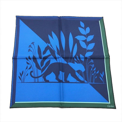 Cartier Panthère Silk Scarf Present Blue