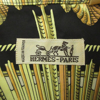 Hermes Lvdovicvs Magnvs Silk Shirt Size 40 Black Men's Women's Used