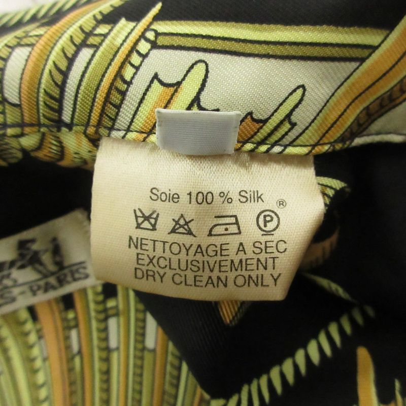 Hermes Lvdovicvs Magnvs Silk Shirt Size 40 Black Men's Women's Used