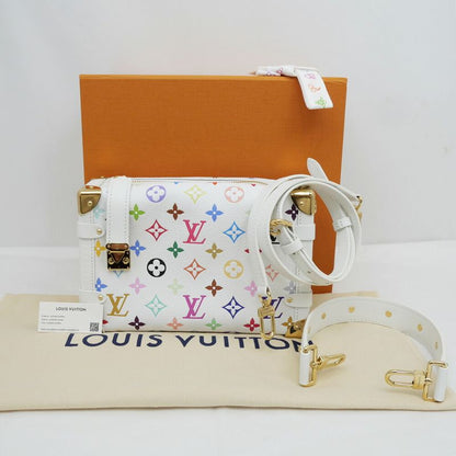 Louis Vuitton Side Trunk MM Takashi Murakami Shoulder Bag White
