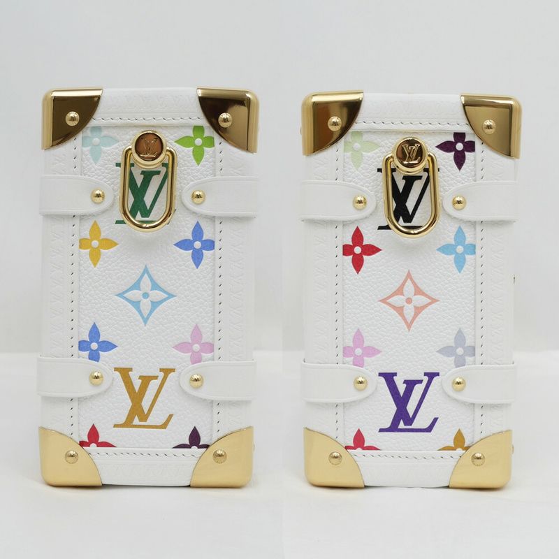 Louis Vuitton Side Trunk MM Takashi Murakami Shoulder Bag White