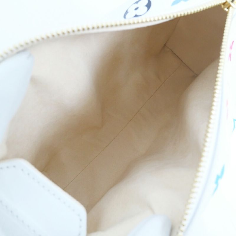 Louis Vuitton Side Trunk MM Takashi Murakami Shoulder Bag White