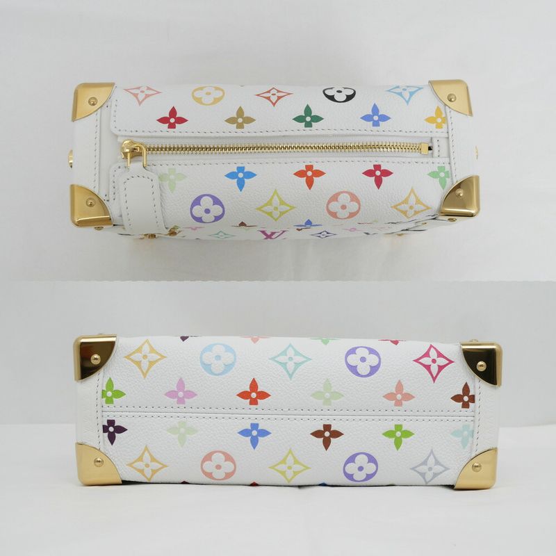 Louis Vuitton Side Trunk MM Takashi Murakami Shoulder Bag White