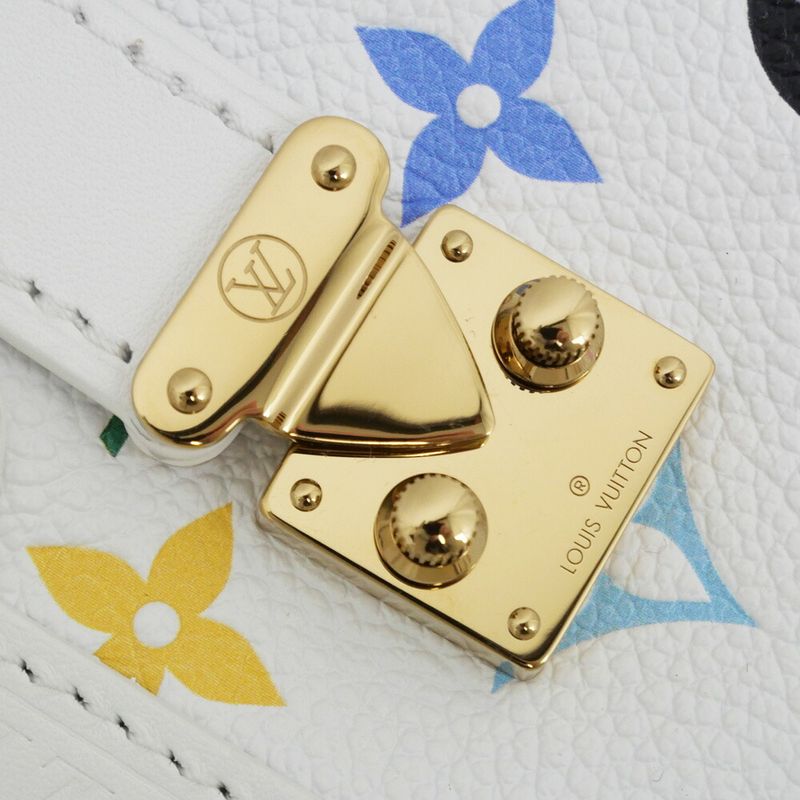 Louis Vuitton Side Trunk MM Takashi Murakami Shoulder Bag White
