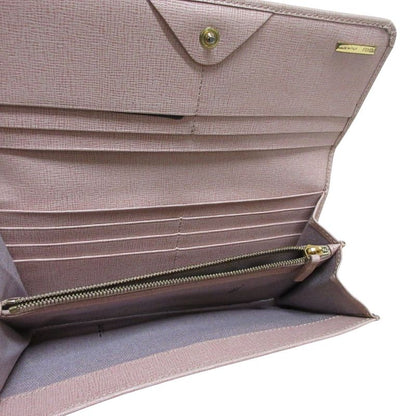 Fendi Leather Logo Plate Bifold Long Wallet 8m0251-00f09 Fondk Pink Ladies