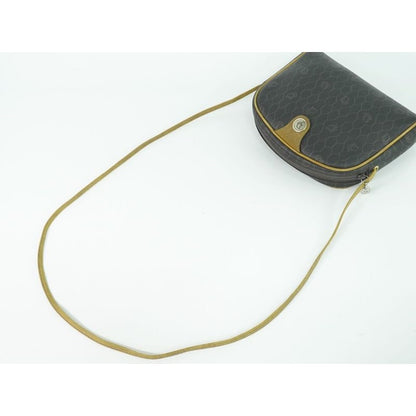 Christian Dior Honeycomb Pattern Shoulder Bag Pochette Black