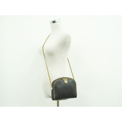 Christian Dior Honeycomb Pattern Shoulder Bag Pochette Black