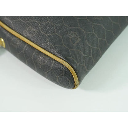 Christian Dior Honeycomb Pattern Shoulder Bag Pochette Black