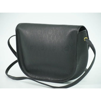 Christian Dior Honeycomb Pattern Shoulder Bag Pochette Black