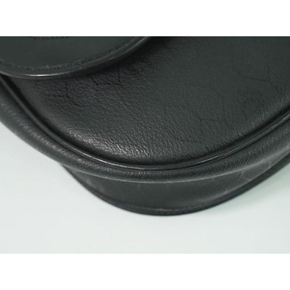 Christian Dior Honeycomb Pattern Shoulder Bag Pochette Black