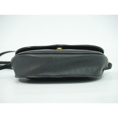 Christian Dior Honeycomb Pattern Shoulder Bag Pochette Black