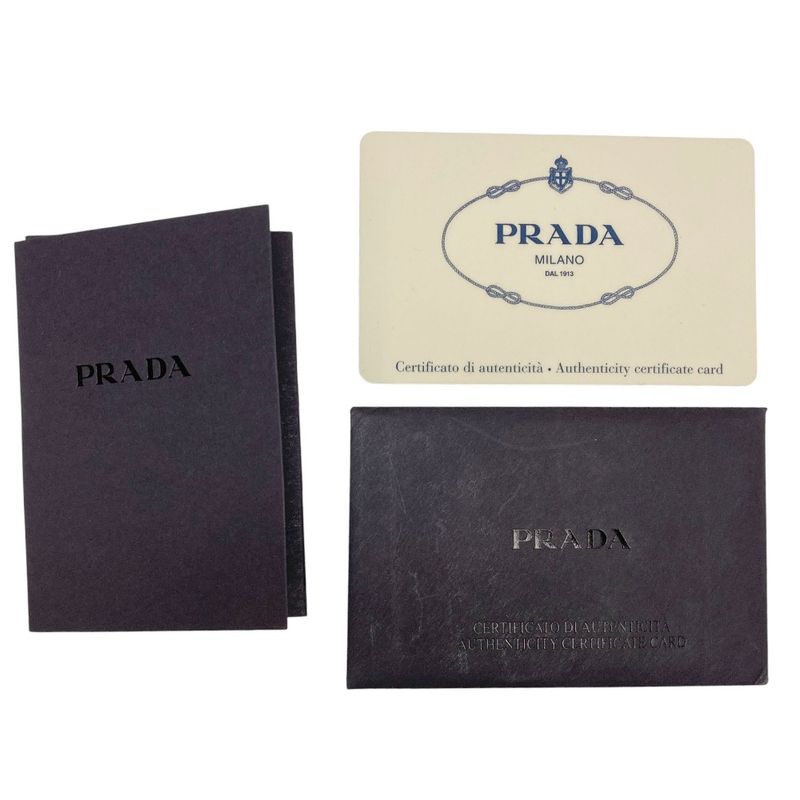 Prada Triangle Logo Plate Leather Handle Nylon Tote Bag Br1566 Beige