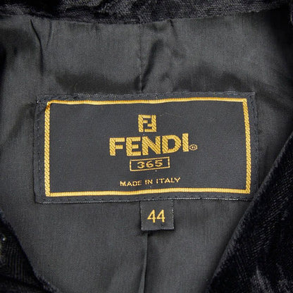 Fendi Setup Jacket Skirt Size 44 Black Velor Women's Fendi