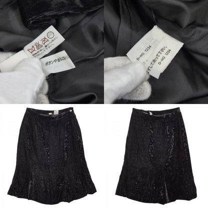 Fendi Setup Jacket Skirt Size 44 Black Velor Women's Fendi