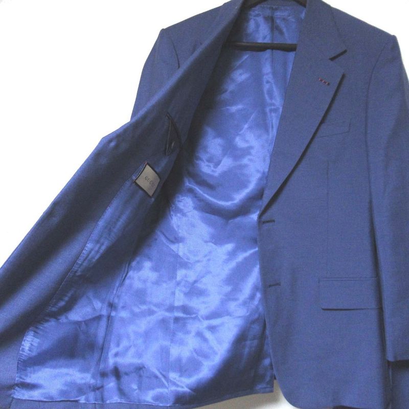 24SS Gucci Mohair Wool Tailored Jacket + Slacks Pants Suit Setup Size 46 170