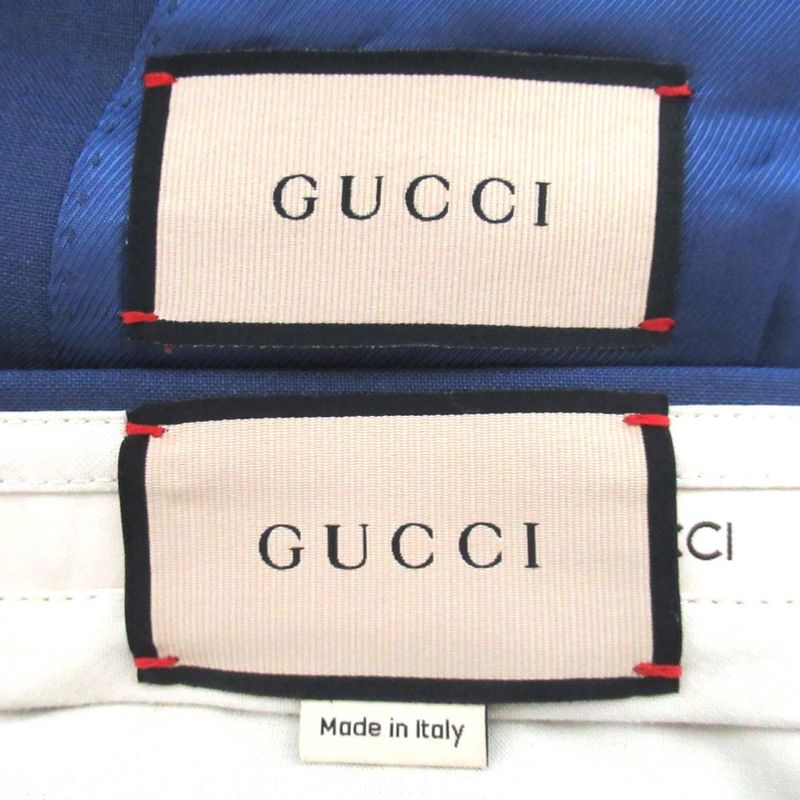 24SS Gucci Mohair Wool Tailored Jacket + Slacks Pants Suit Setup Size 46 170