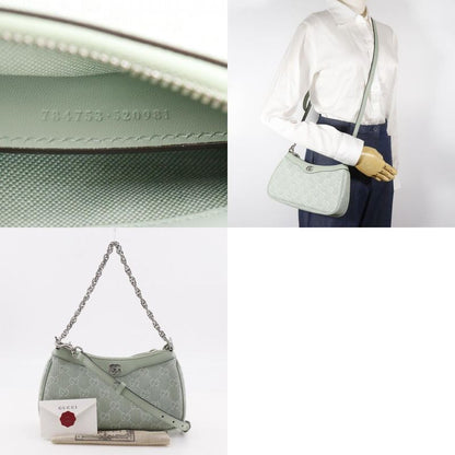 Gucci Offdia 3WAY 784753 GG Canvas Pale Green Women's Shoulder Bag