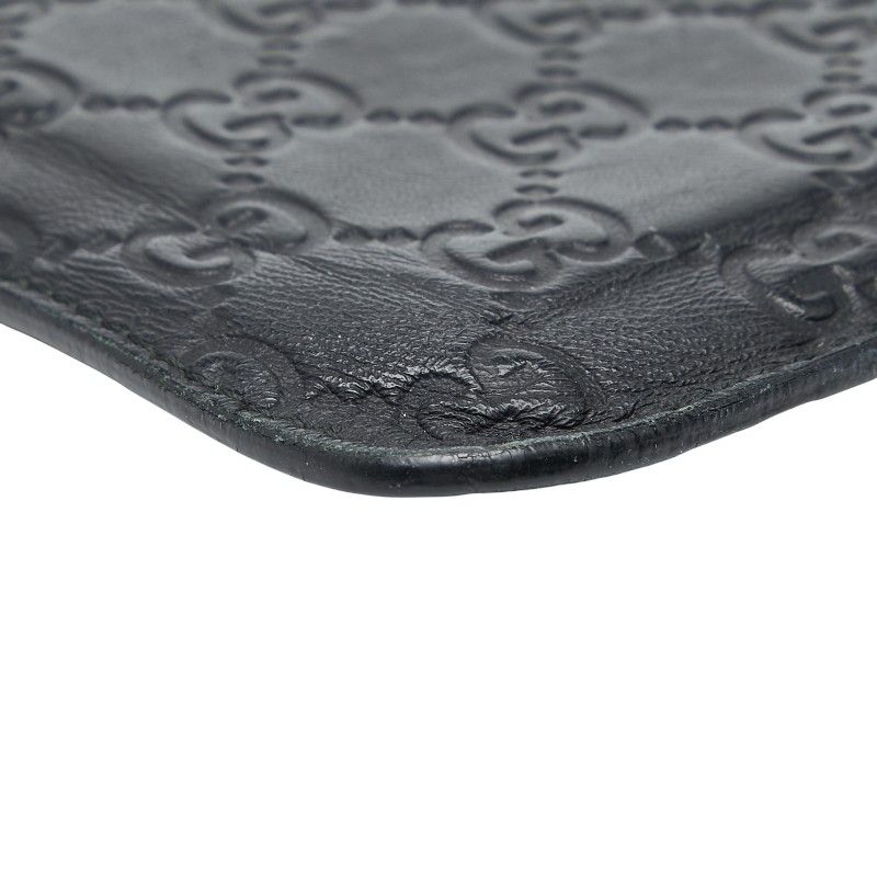 Guccissima Mobile Case Mustard Ipad Case 256575 Black Leather Women's Gucci