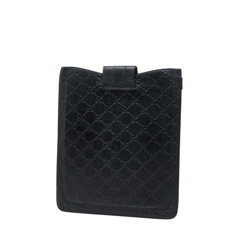 Guccissima Mobile Case Mustard Ipad Case 256575 Black Leather Women's Gucci