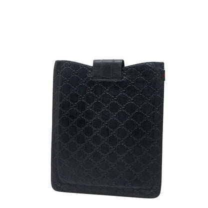 Guccissima Mobile Case Mustard Ipad Case 256575 Black Leather Women's Gucci
