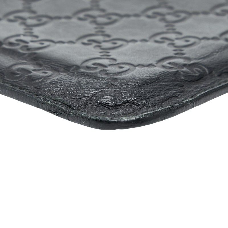 Guccissima Mobile Case Mustard Ipad Case 256575 Black Leather Women's Gucci
