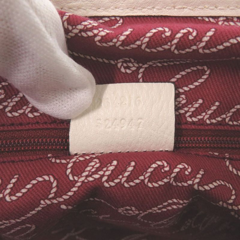 Gucci 264216 Canvas Wine Red Tote Bag 0689 Gucci