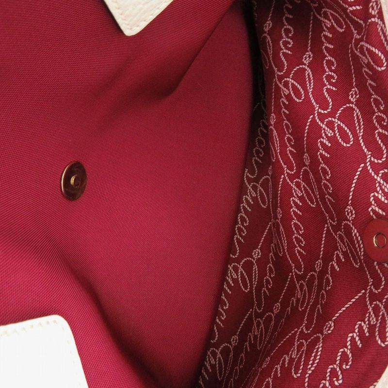 Gucci 264216 Canvas Wine Red Tote Bag 0689 Gucci