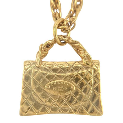 Chanel Necklace Women's Coco Mark Matelasse Motif Accessories- Bag Pendant