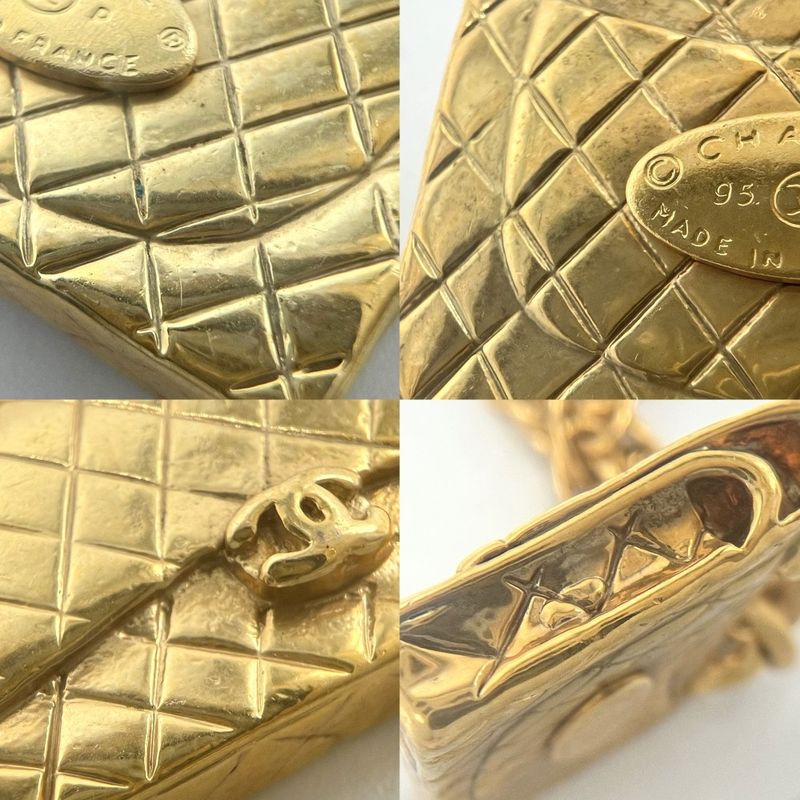 Chanel Necklace Women's Coco Mark Matelasse Motif Accessories- Bag Pendant