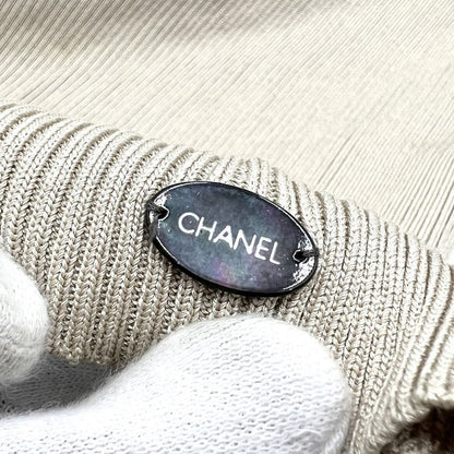 Chanel Tops Women's Camellia Knit 3/4 Length Apparel Clothes Chanel 38 Beige