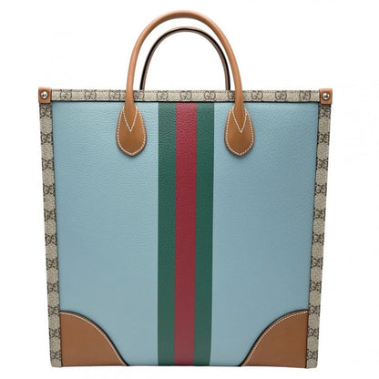 Gucci 2WAY Women's Web GG Medium Tote Bag Handbag Shoulder Bag Shoulder