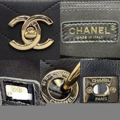 Chanel 2WAY Women's Chevron V Stitch Chain Shoulder Bag Handbag Coco Mark