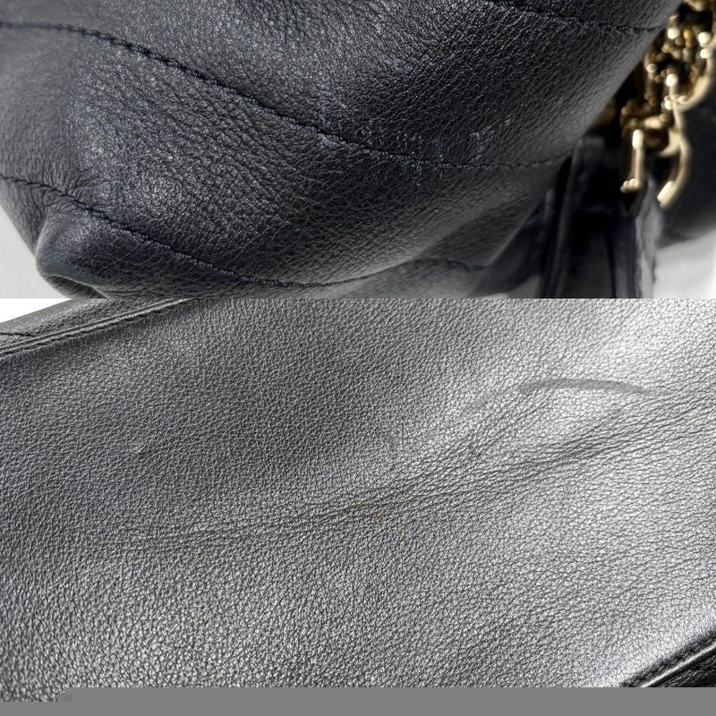 Chanel 2WAY Women's Chevron V Stitch Chain Shoulder Bag Handbag Coco Mark