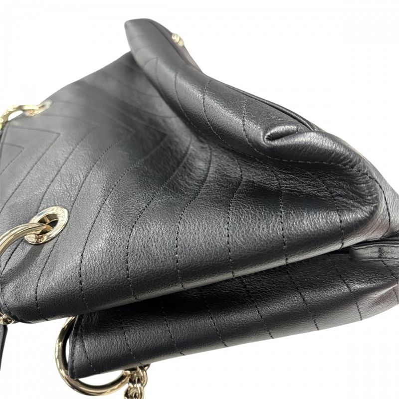 Chanel 2WAY Women's Chevron V Stitch Chain Shoulder Bag Handbag Coco Mark
