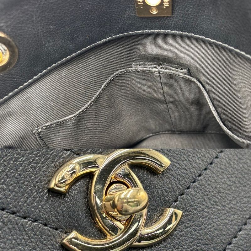 Chanel 2WAY Women's Chevron V Stitch Chain Shoulder Bag Handbag Coco Mark