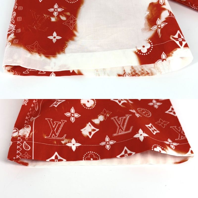 Louis Vuitton Short Sleeve Shirt Men's Monogram Bandana Paisley Tops Apparel