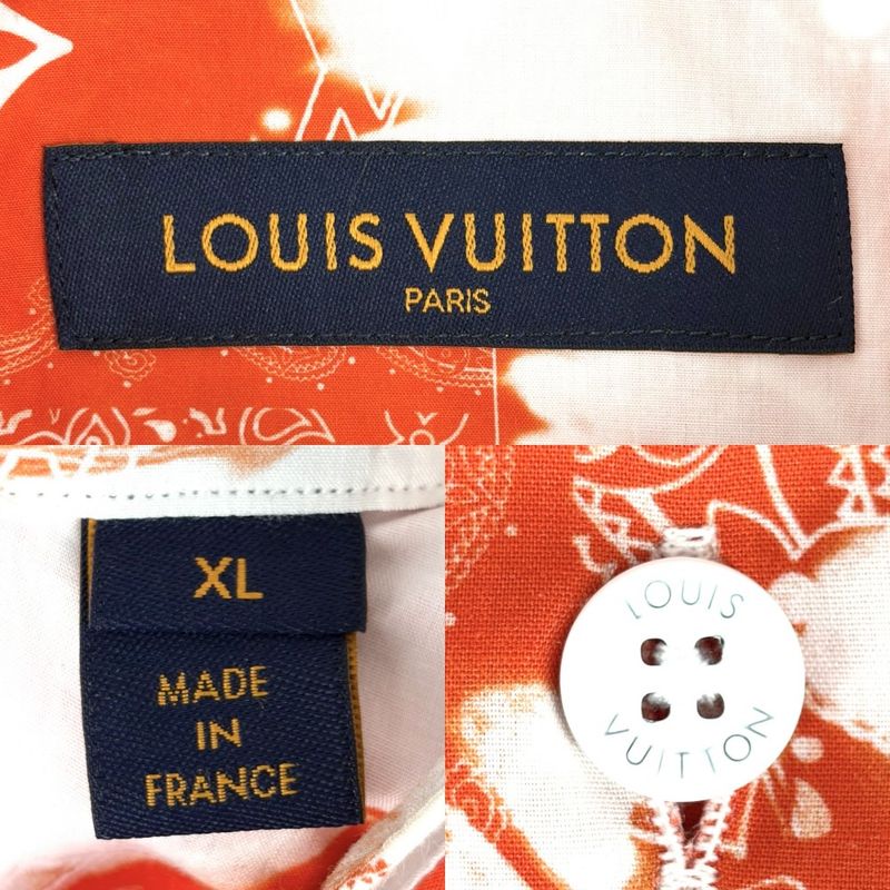 Louis Vuitton Short Sleeve Shirt Men's Monogram Bandana Paisley Tops Apparel