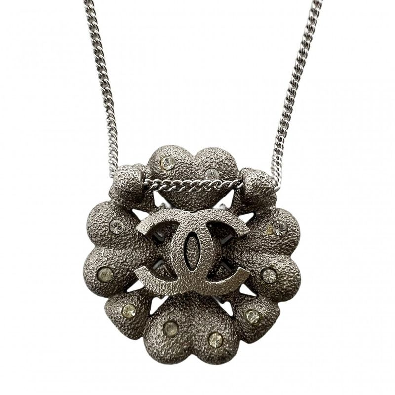 Chanel Necklace Women's Chain Coco Mark Accessories - Clover - Chanel Rhinestone