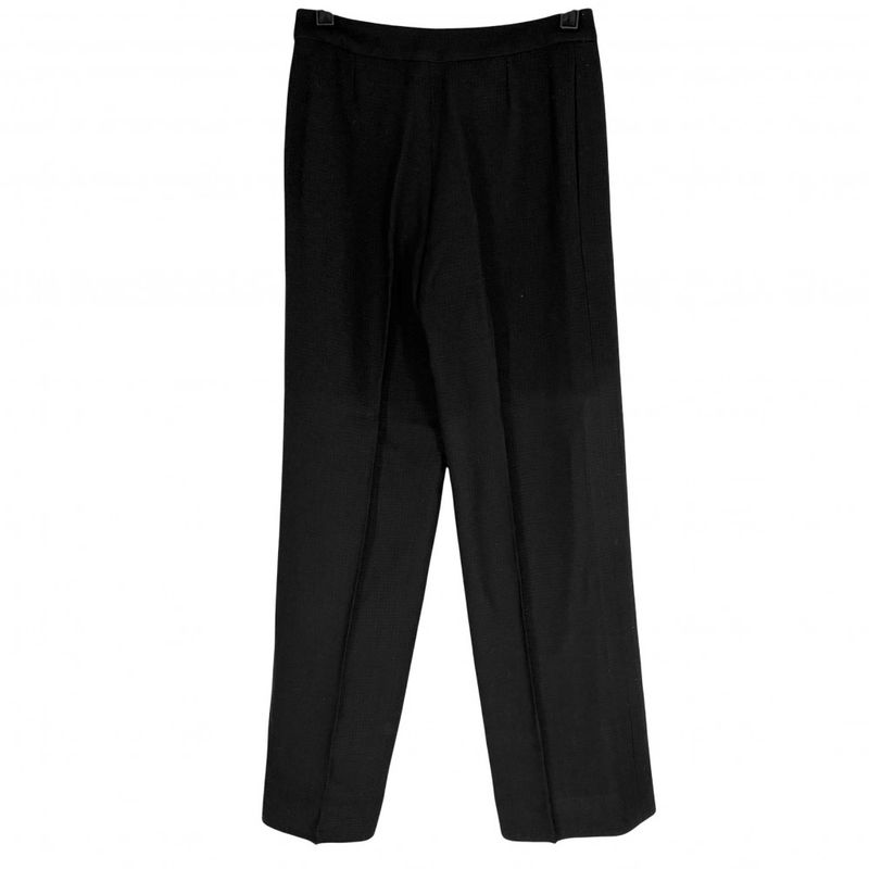 Chanel Setup Women's Pants Jacket Clothing Apparel Chanel 36 Black Wool Rayon