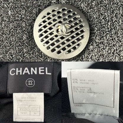 Chanel Setup Women's Pants Jacket Clothing Apparel Chanel 36 Black Wool Rayon