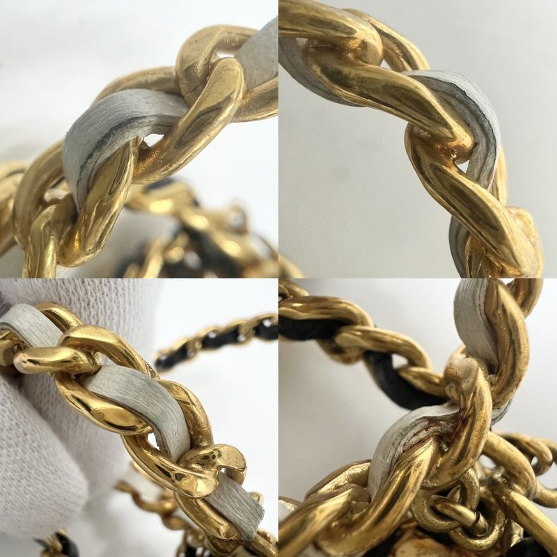 Chanel Earring Ladies Coco Mark Swing Accessories Chain Chanel GP Leather 93C