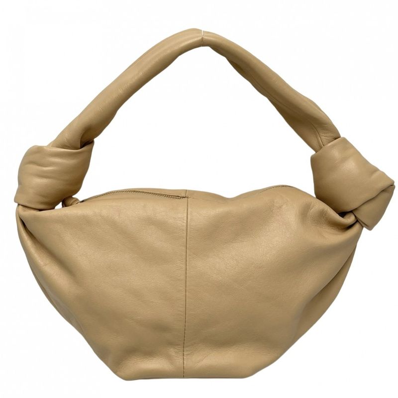 Bottega Veneta Handbag Women's Double Knot Bottega Veneta Leather Brown Gold
