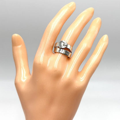 Hermes Ring Unisex Double Tru-ring Belt Accessory- Jewelry- Small Item 49 Size