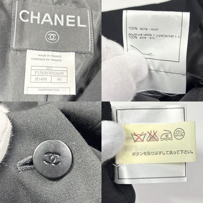Chanel Jacket Women's Coco Mark Coco Button Outerwear Short Length Apparel