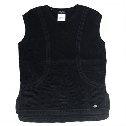 Chanel Setup Women's Apparel Clothes Tank Top Mini Skirt Mesh Chanel 40 Black