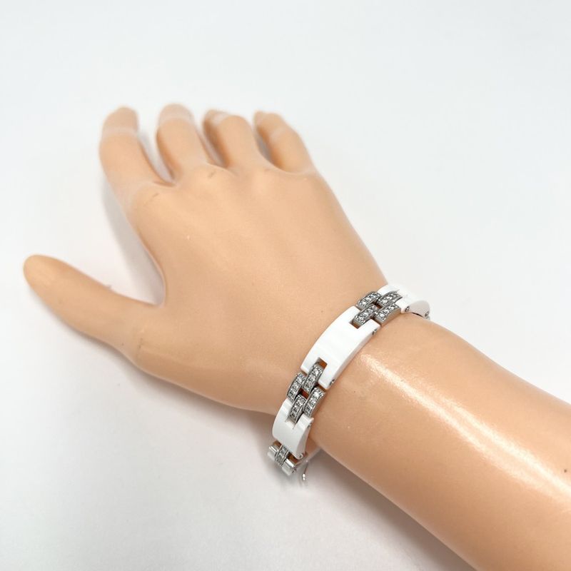 Cartier Bangle Unisex Maillon Panthère Jewelry Accessories - Au750 18K WG Men's